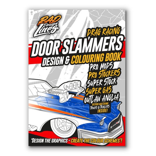 Drag Racing Door Slammers A4 Colouring Book