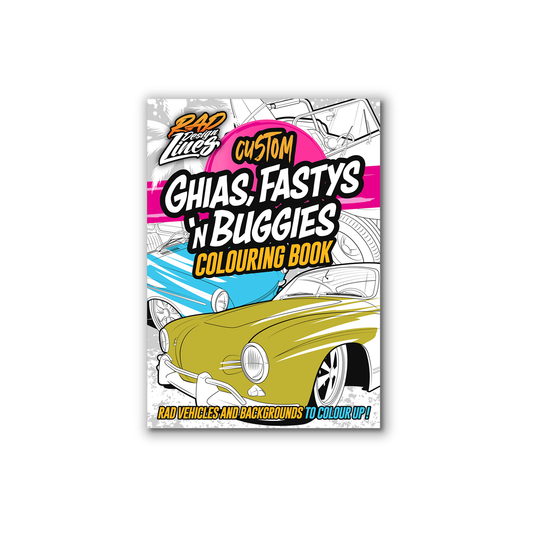 Ghias, Fastys and Buggies A5 Colouring Book